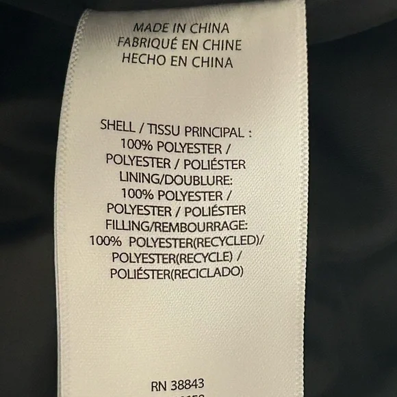 RALPH LAUREN QUILTED STANDUP COLLAR Black  SIZE Medium - Picture 4 of 6